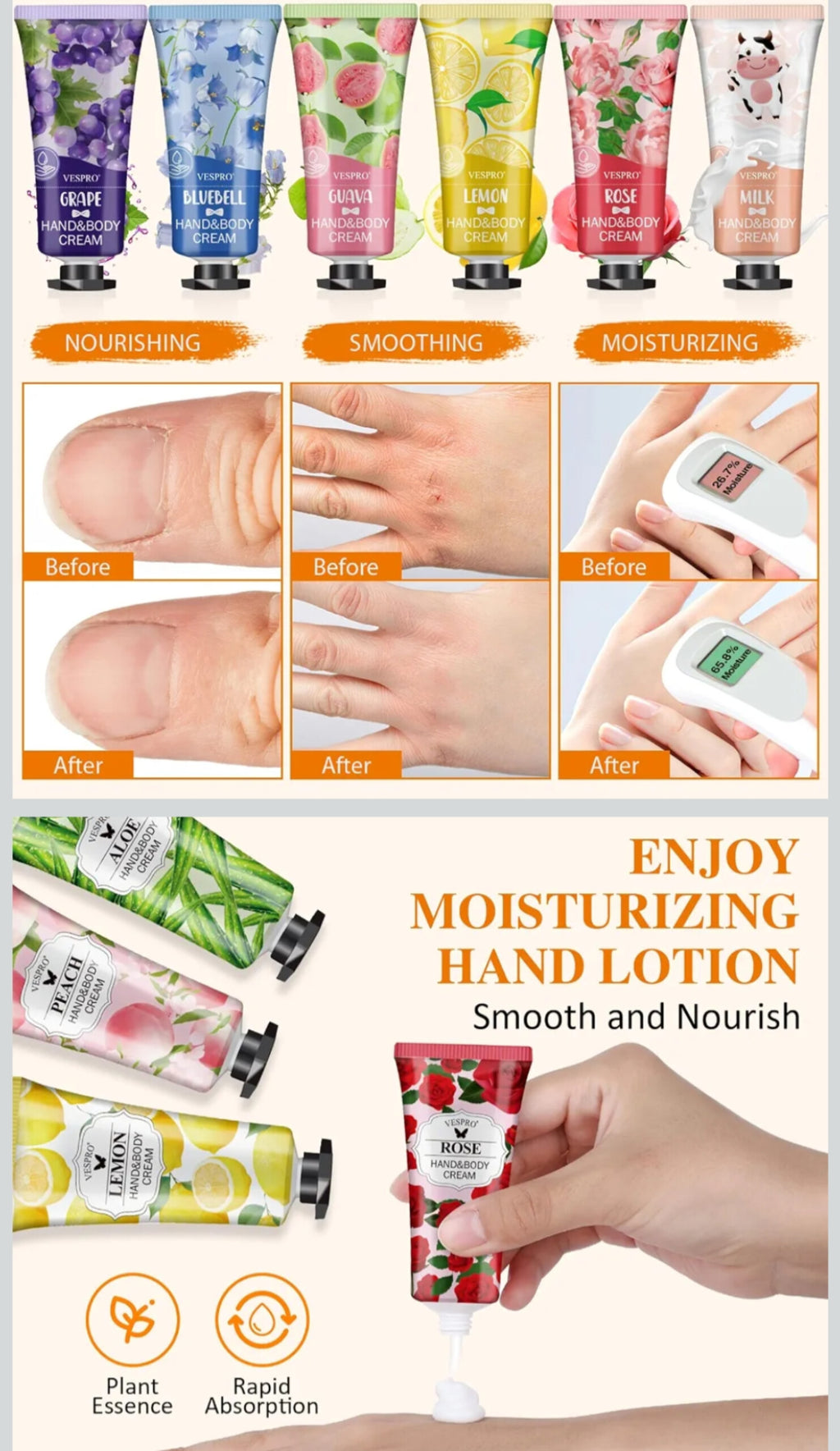 ON THE GO ORGANIC SCENTED PLANT HAND CREAM 28pcs GIFT SET